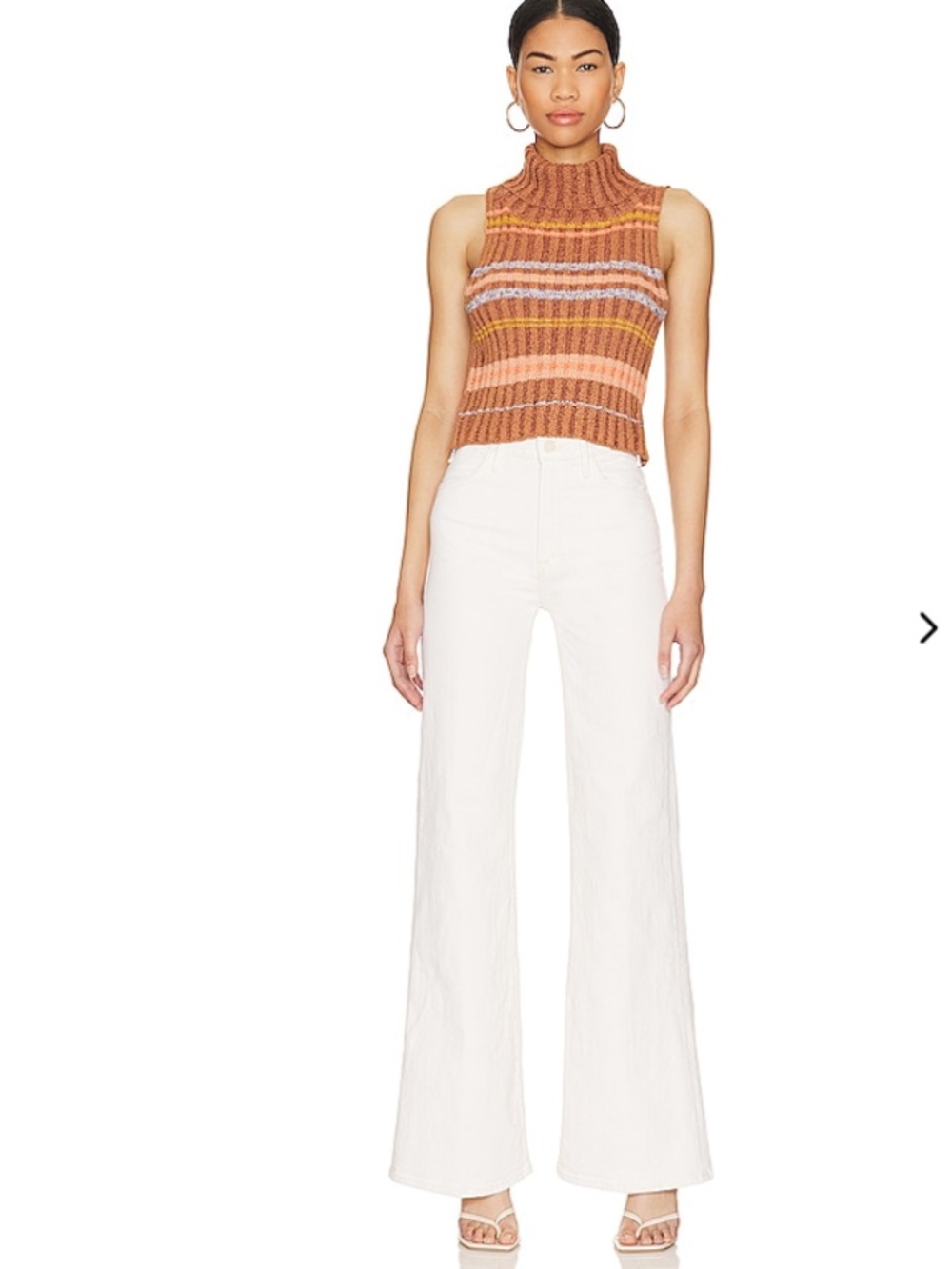 MOTHER White Wide Leg Flare Jeans